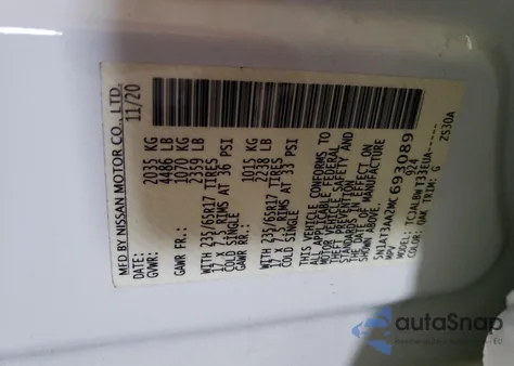 2021 Nissan Rogue S z USA, uszkodzony, nr VIN 5N1AT3AA2MC693089